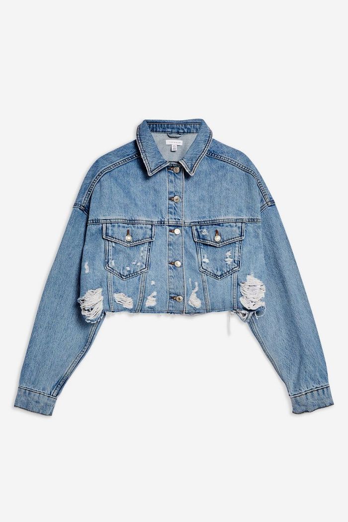 Denim crop Jackets